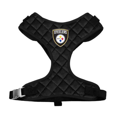 Littlearth NFL Pittsburgh Steelers Velvet Pet Harness, Medium