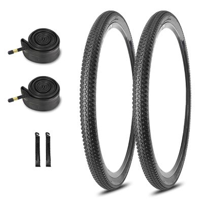 2-Pack Hybrid Bike Tire Kit: 26/27.5/29-inch Lightweight Bicycle Replacement Tires with Inner Tubes and Tire Levers Compatible with MTB,Urban Bike,26 x 1.95/27.5 x 2.1/29 x 2.25
