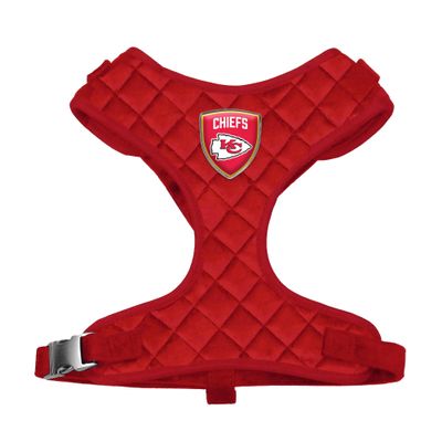 Littlearth NFL Kansas City Chiefs Velvet Pet Harness, Large