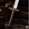 Barbarian Sword 40" Atlantean Sword High Carbon Steel Blade Leather Wrapped Handle Viking Sword with Real Leather Sheath  Functional Collectible for Cosplay & Display Gift view 4