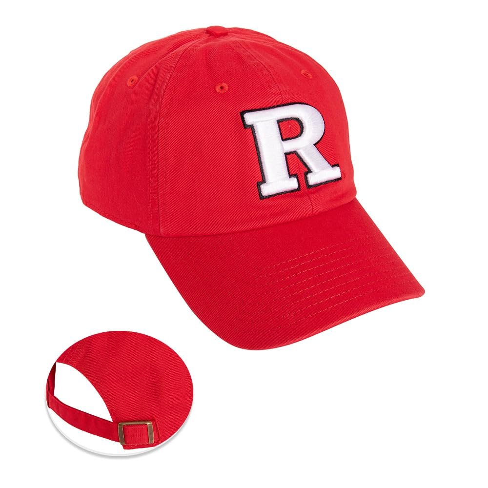 Desert Cactus Rutger University Baseball Hat New Jersey Scarlet Knights Brimmed Embroidered Cap - Adjustable Cloth Strap - A (US, Alpha, One Size, Red)