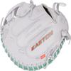 Easton | Professional Collection SIGNAUTRE Series Fastpitch Softball Catcher's Mitt | Jen Schroeder Model | 34" | Pro H-Web | Right Hand Throw | White/Teal view 2