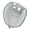 Easton | Professional Collection SIGNAUTRE Series Fastpitch Softball Catcher's Mitt | Jen Schroeder Model | 34" | Pro H-Web | Left Hand Throw | White/Teal view 2