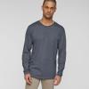 LAT Adult Unisex Long Sleeve Fine Jersey T-Shirt, Vintage Denim/Natural, Medium view 2