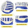 Askuang Women Asymmetrical Short Blue Bob Wig for Costume with Black Glasses Short Blue Hair Wig for Dress Up Party view 3
