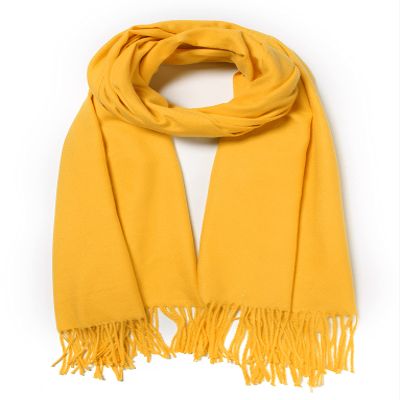 Cindy & Wendy Women's Pashmina Shawl Wrap for Evening Dress Bridesmaid Wedding Bridal Winter Warm Large Soft scarf (Golden Yellow)