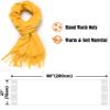 Cindy & Wendy Women's Pashmina Shawl Wrap for Evening Dress Bridesmaid Wedding Bridal Winter Warm Large Soft scarf (Golden Yellow) view 3
