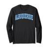 Albuquerque New Mexico NM Vintage Athletic Sports Design Long Sleeve T-Shirt view 1
