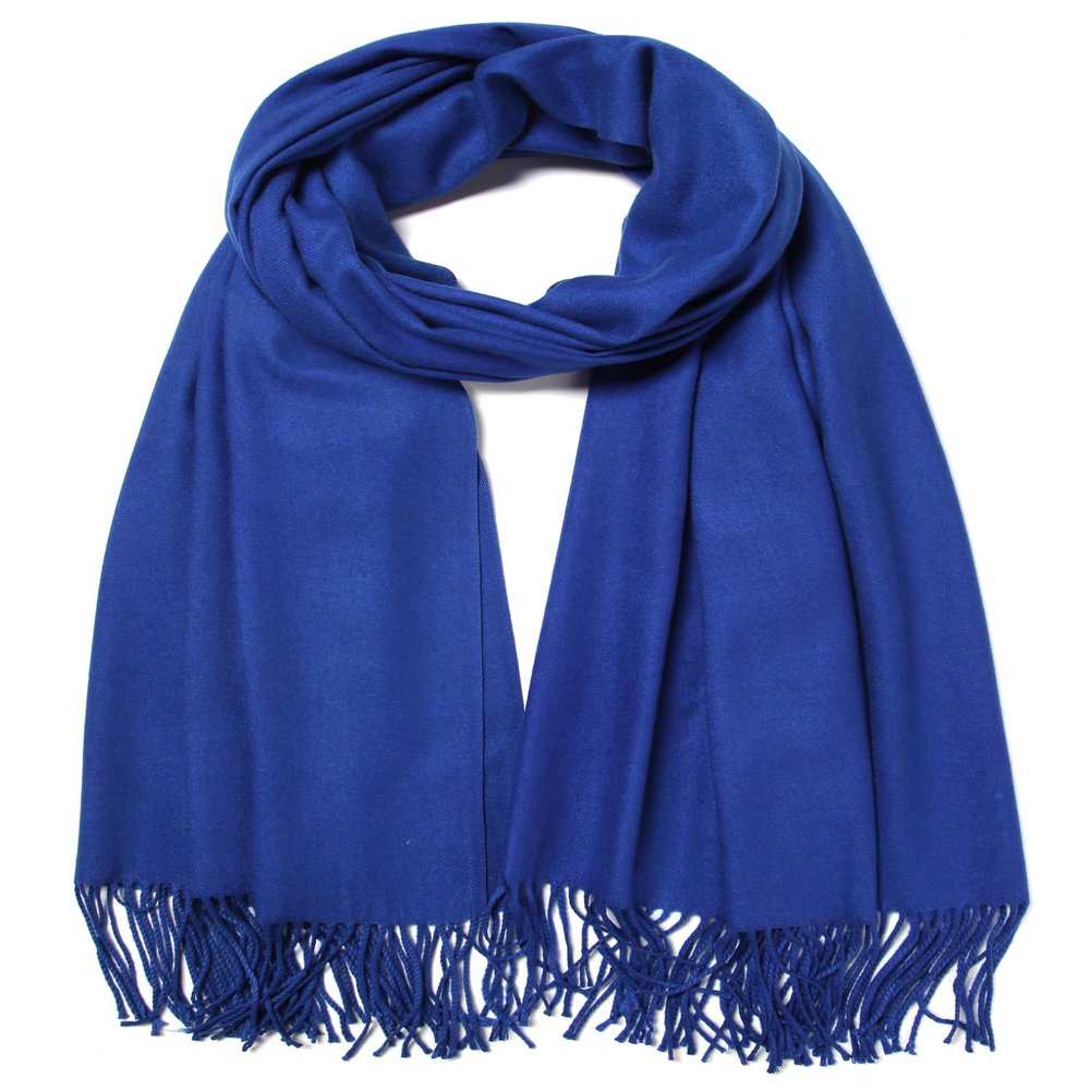 Cindy & Wendy Women's Pashmina Shawl Wrap for Evening Dress Bridesmaid Wedding Bridal Winter Warm Large Soft scarf (Royal)