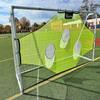 Vallerta Match 12x6 Ft Steel Soccer Goal + Skill-Shot Professional Soccer Shooting Practice Target Net & Rebounder. (Black, 12' x 6') view 2