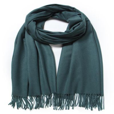 Cindy & Wendy Women's Pashmina Shawl Wrap for Evening Dress Bridesmaid Wedding Bridal Winter Warm Large Soft scarf (Dark Forest Green)