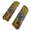 1911 Grips for Colt, Rock Island, Springfield, Taurus, High Polished Gold, Full Size (Government/Commander), Screws Included, Ambi Safety Cut view 2