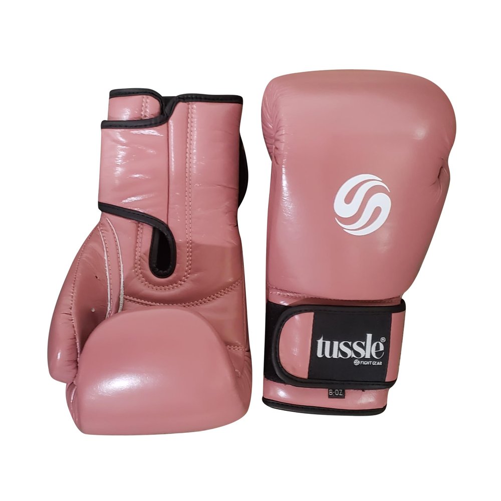 Tussle Women's Leather Boxing Gloves - Hook & Loop Velcro Closure for Boxing Training and Heavy Punching Bags for Female MMA Sparring Training, Kickboxing, Muay Thai & Martial Arts Gloves for Women