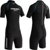 Cressi Baula 2.5 mm Lady Short Sleeves Short Wetsuits, Black/Turquoise, M view 1