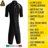 Cressi Baula 2.5 mm Lady Short Sleeves Short Wetsuits, Black/Turquoise, M view 4