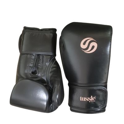 Tussle Women's Leather Boxing Gloves - Hook & Loop Velcro Closure for Boxing Training and Heavy Punching Bags for Female MMA Sparring Training, Kickboxing, Muay Thai & Martial Arts Gloves for Women