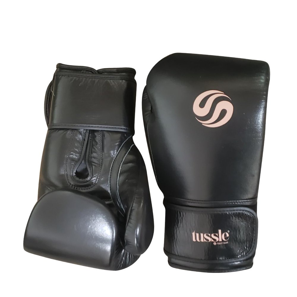 Tussle Women's Leather Boxing Gloves - Hook & Loop Velcro Closure for Boxing Training and Heavy Punching Bags for Female MMA Sparring Training, Kickboxing, Muay Thai & Martial Arts Gloves for Women