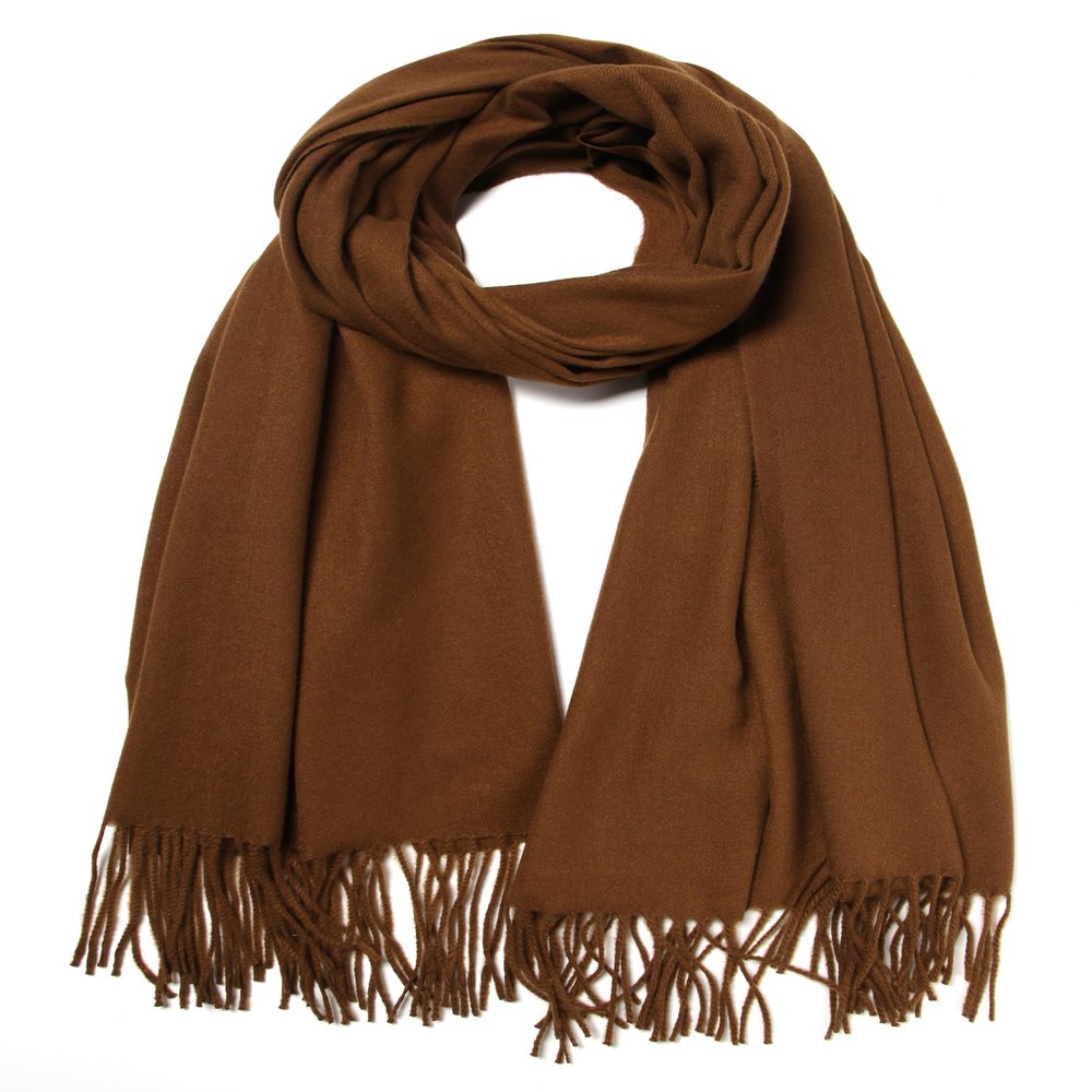 Cindy & Wendy Women's Pashmina Shawl Wrap for Evening Dress Bridesmaid Wedding Bridal Winter Warm Large Soft scarf (Ginger)