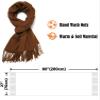 Cindy & Wendy Women's Pashmina Shawl Wrap for Evening Dress Bridesmaid Wedding Bridal Winter Warm Large Soft scarf (Ginger) view 4
