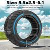 GLDYTIMES 9.5x2.50 Inch KQi3 pro Tire, 9.5x2.5-6.1 Solid Tire Fit for NIU KQi3 Pro/Max/Sport Electric Scooter, 9.5" Front Rear Tyre, Puncture-Free, Anti-Skid, Shockproof (Blue 1Pc) view 2