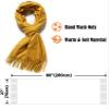 Cindy & Wendy Women's Pashmina Shawl Wrap for Evening Dress Bridesmaid Wedding Bridal Winter Warm Large Soft scarf (Mustard) view 4
