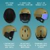 Retrospec Zephyr Ski Helmet - Snowboard Helmet for Adults & Youth- Adjustable Fit Snow Helmet with Protective Shell, and Breathable Vents for Men, Women, Boys and Girls view 2