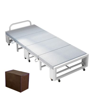 GBPLDMAQ Camping Cot 300kg Capacity and 12 Quiet Universal Wheels, Cots for Camping Portable Camp, Camping Cots Mute Sleep, Folding Bed(30x194x60cm/12x76x24in)