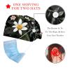 2 Pieces Scrub Caps Women Men's Scrub Cap Nurse Hat for Beauty Salon Leaf Flowers Multicoloured view 2