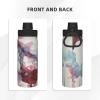 Abstract Marble Print Water Bottles Stainless Steel 18oz Heat Resistance Outdoors,Travel Cup Men Women view 3