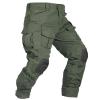 OCANXUE Mens Tactical Pants with Knee Pads Camo Cargo Pants Waterproof Hiking Pants 10 Pockets No Belt Army Green 30 view 1