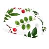 2 Pieces Scrub Caps Women Scrub Caps Women Ponytail Nursing Scrub Caps for Kitchen Fruit Berry Plant Multicoloured view 1