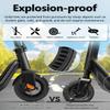 GLDYTIMES 9.5x2.5-6.1 Off road Solid Tire, Fit for NIU KQi3 Pro/Max/Sport Electric Scooter, 9.5 Inch Tubeless Front Rear Tire, Puncture-resistant, Maintenance-free, Anti-Skid, Shockproof (Black 1Pc) view 3
