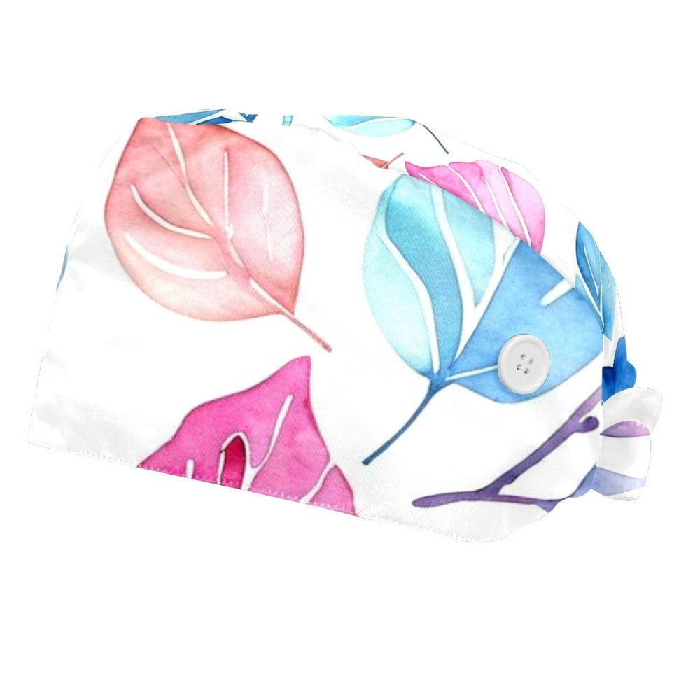 2 Pieces Scrub Caps Women Ponytail Scrub Cap Nursing Hats for Women for Home Branch Multicoloured