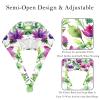 2 Pieces Scrub Caps Women Scrub Caps Surgical Cap for Home Flowers Garden Multicoloured view 3