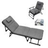 GBPLDMAQ Camping Cot Bed and Chair Integrated, Cots for Camping Five Adjustable Levels, Camping Cots Bring a Blanket Without Taking up Space(Black) view 1