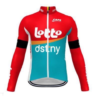 2024 Spring Autumn Sunsreen Thin Pro Team LOTTO DSTNY Long Sleeve Cycling Jersey For Men,Breathable Road Bike Shirt Quick Dry Bicycle Clothing (S)