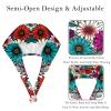 2 Pieces Scrub Caps Women Men's Scrub Cap Cute Scrub Caps Women for The Surgeon Floral Flowers Pattern Multicoloured view 3