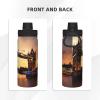 I Love London Print Water Bottles Stainless Steel 18oz Heat Resistance Outdoors,Travel Cup Men Women view 3