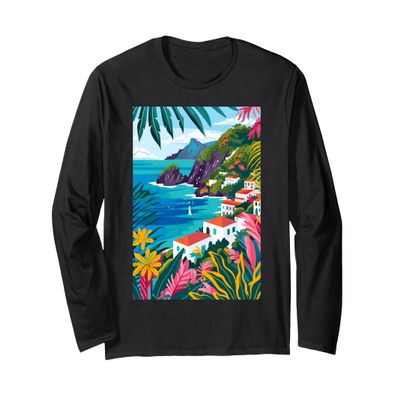 Aeolian Islands Italy Minimalist Long Sleeve T-Shirt