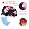 2 Pieces Scrub Caps Women Scrub Caps Women Satin Lined Scrub Caps Surgical Women for The Surgeon Peach Flowers Twigs view 2