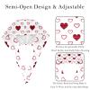 2 Pieces Scrub Caps Women Scrub Caps Surgical Cap for Home Heart Circle Multicoloured view 3
