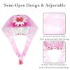 2 Pieces Scrub Caps Women Scrub Caps Women Ponytail Nurse Scrub Cap for Beauty Salon Spring Blossom Multicoloured view 3