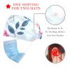 2 Pieces Scrub Caps Women Scrub Cap Men Surgical Caps for Home Plant Flower Branch Multicoloured view 2