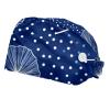 2 Pieces Scrub Caps Women Ponytail Scrub Cap Surgeon Caps for Chef Ginkgo Leaves Multicoloured view 1