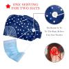 2 Pieces Scrub Caps Women Ponytail Scrub Cap Surgeon Caps for Chef Ginkgo Leaves Multicoloured view 2
