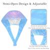 2 Pieces Scrub Caps Women Chef Hat Nursing Scrub Caps for Nurse Blur Abstract Multicoloured view 3