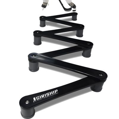 GIRISHIP Hockey Training Equipment, Adjustable Hockey Stick Handling Trainer for Puck Control and Coordination, Portable Stickhandling Training Tool, 7-Section