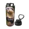 Animal Cute Brown Otters Print Water Bottles Stainless Steel 18oz Heat Resistance Outdoors,Travel Cup Men Women view 2
