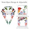 2 Pieces Scrub Caps Women Men's Scrub Cap Nurse Scrub Cap for The Surgeon Tropical Floral Flowers Multicoloured view 3
