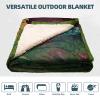 KawaGebo Kamp Outdoor Camping Blanket with Sherpa Lining, Extra Warm Thick Camp Blankets and Puffy Ultralight Soft Poncho DWR Camping Quilt for Cold Weather, Adventure, Sleeping, Backpacking 78"x 56" view 3